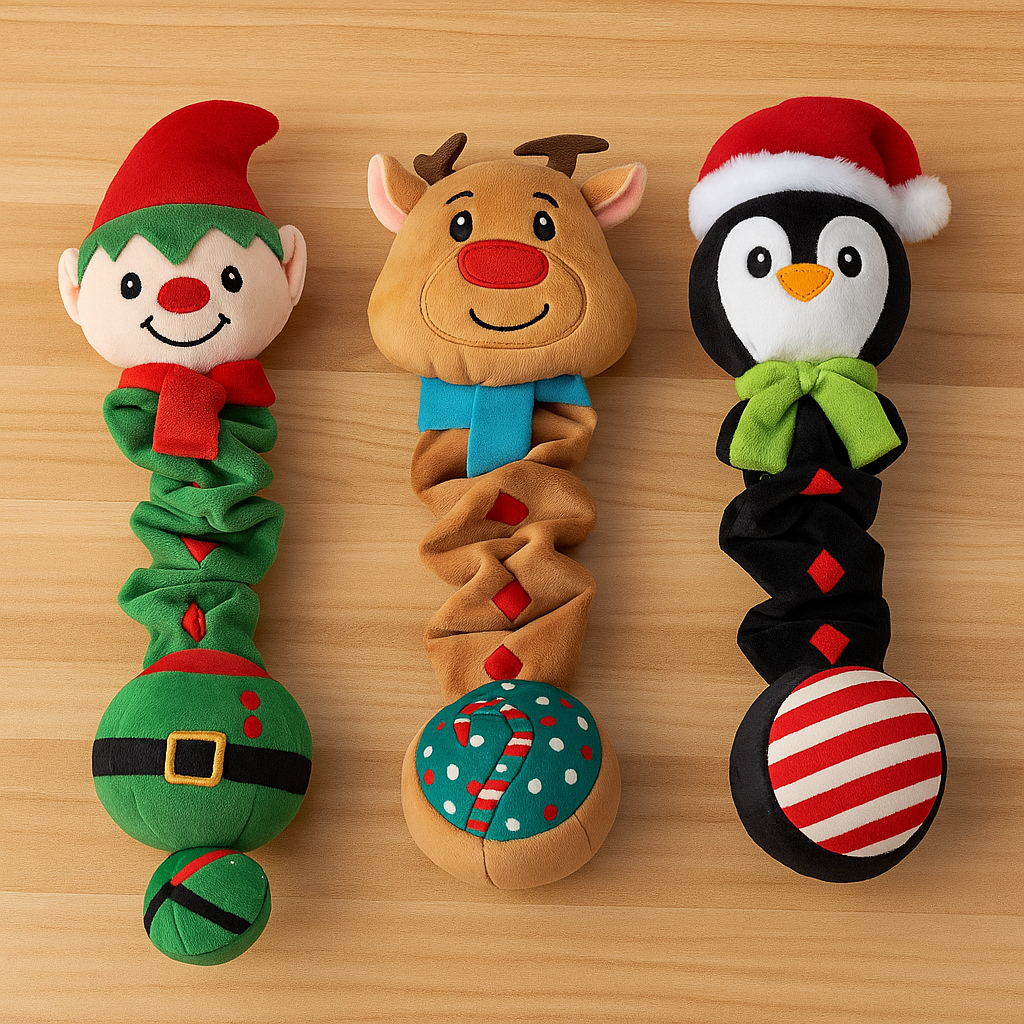 Jolly Pals Christmas Squeaky Dog Toys