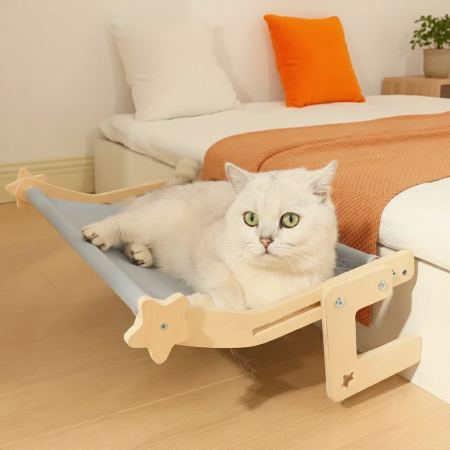 PurrView Wooden Cat Window Perch