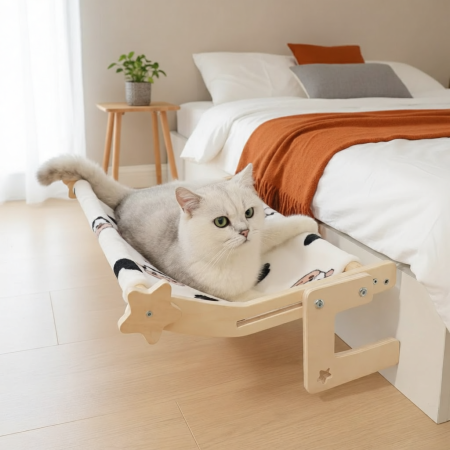 PurrView Wooden Cat Window Perch