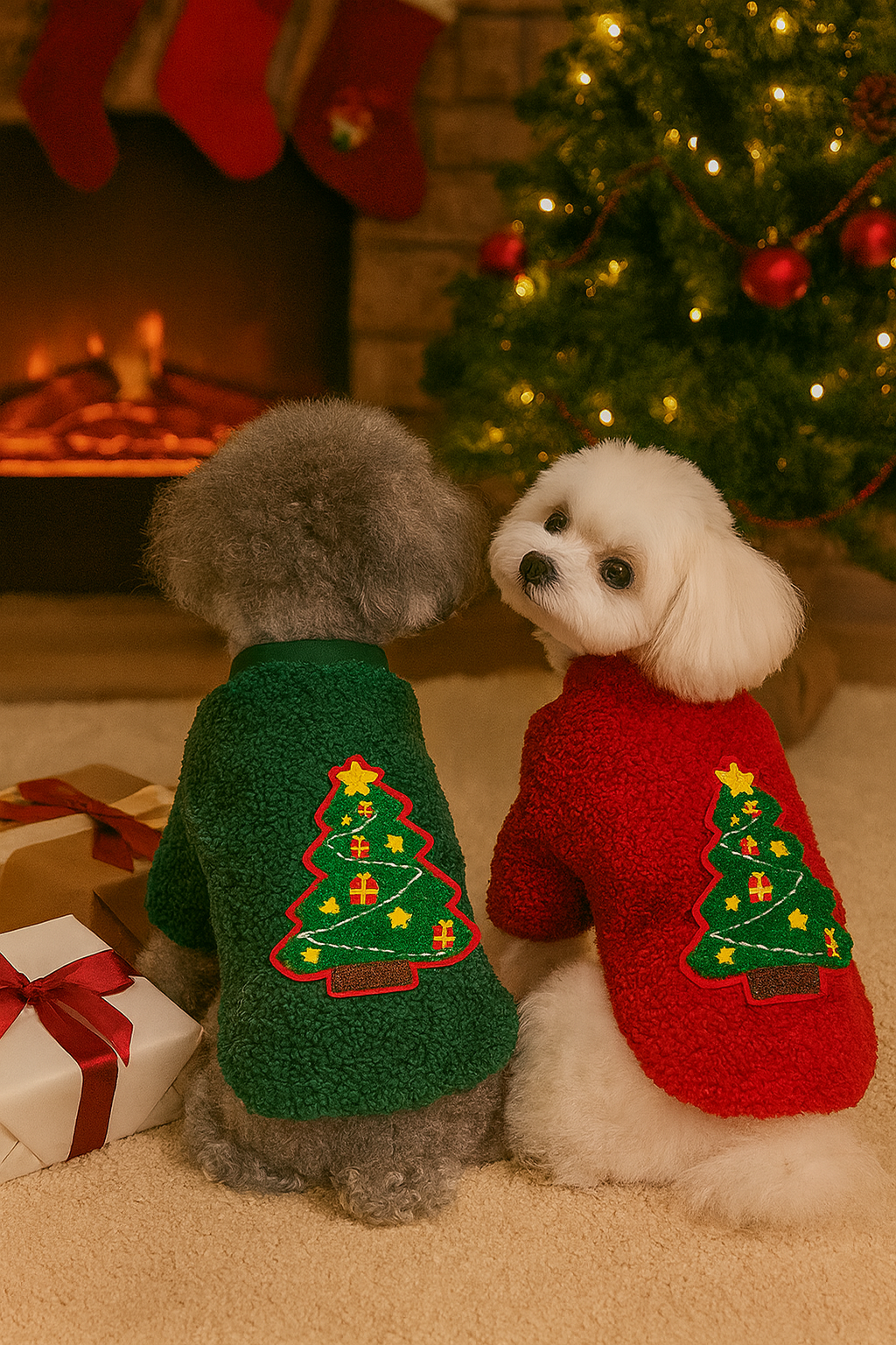 MerryTail Christmas Fleece Sweater
