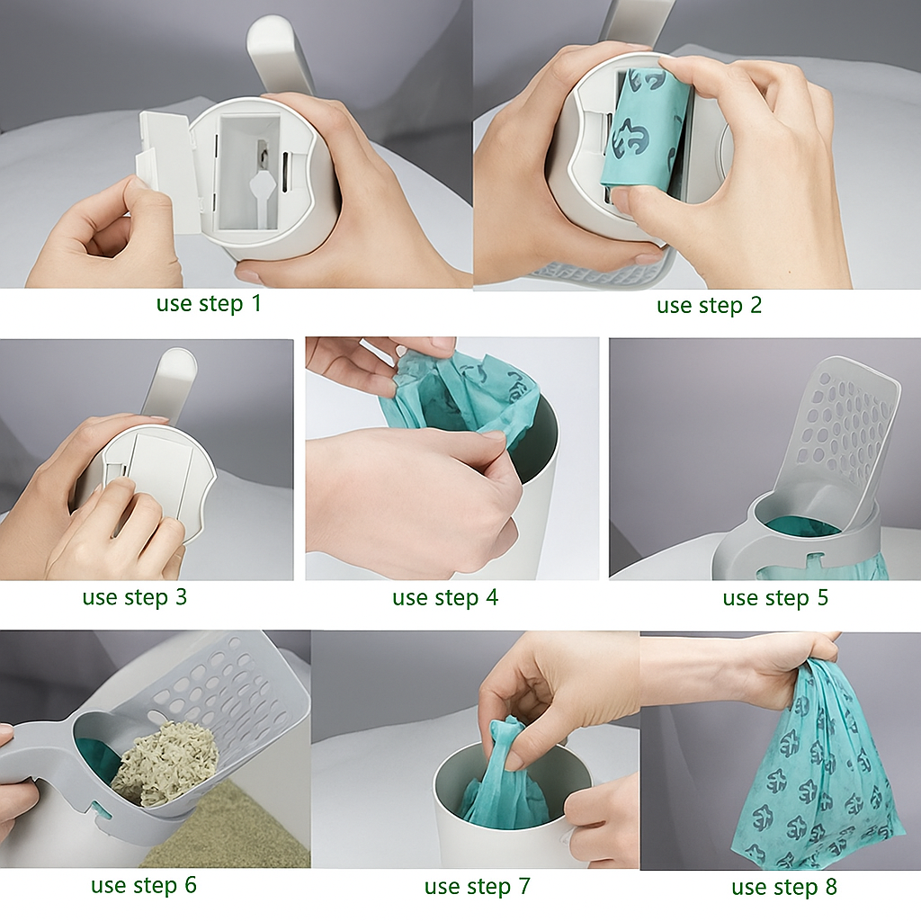 CleanEase Cat Litter Scoop Bin