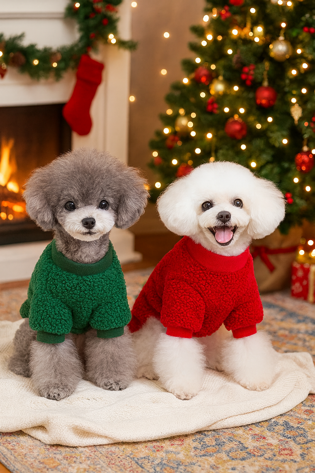 MerryTail Christmas Fleece Sweater