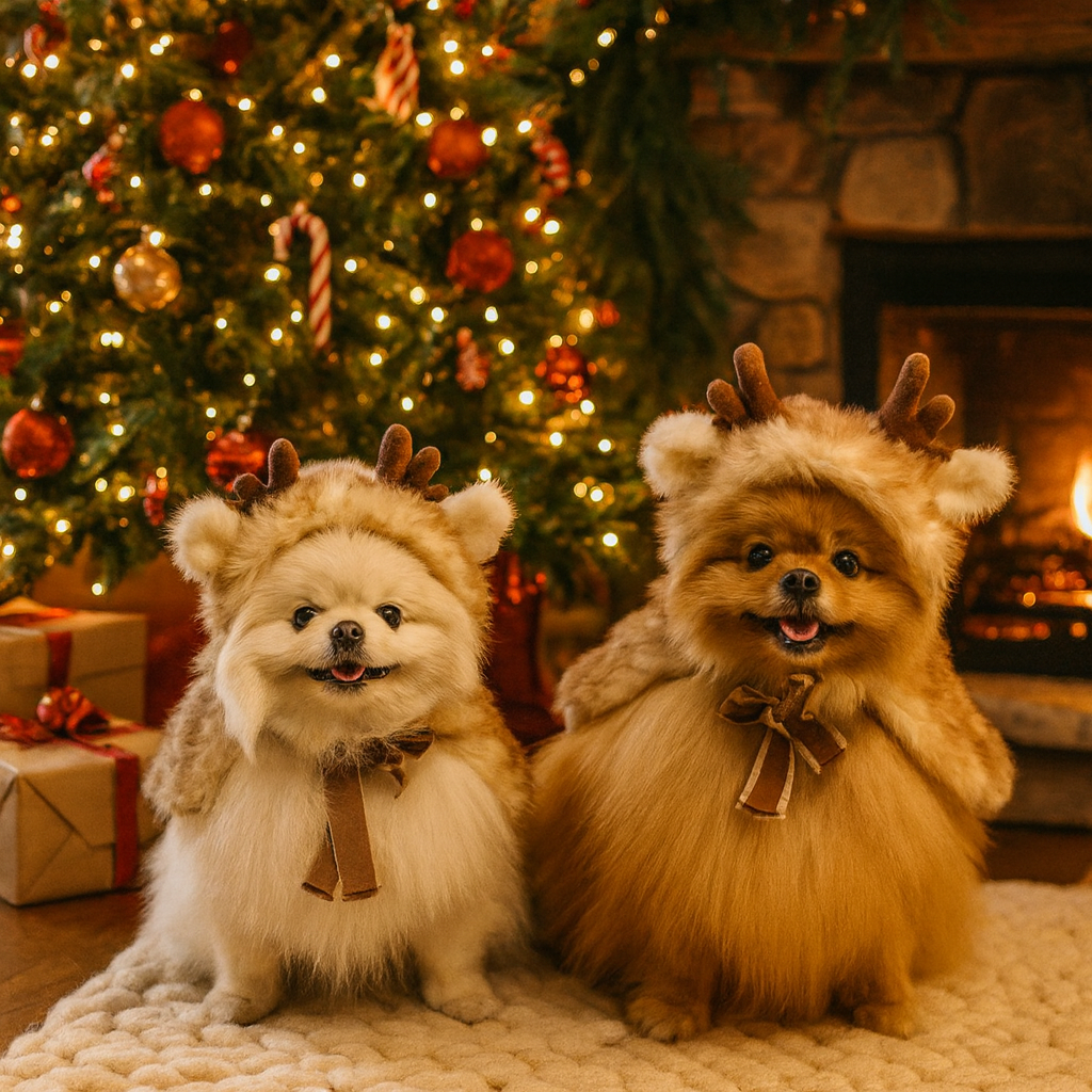 Cozy Reindeer Hooded Cape