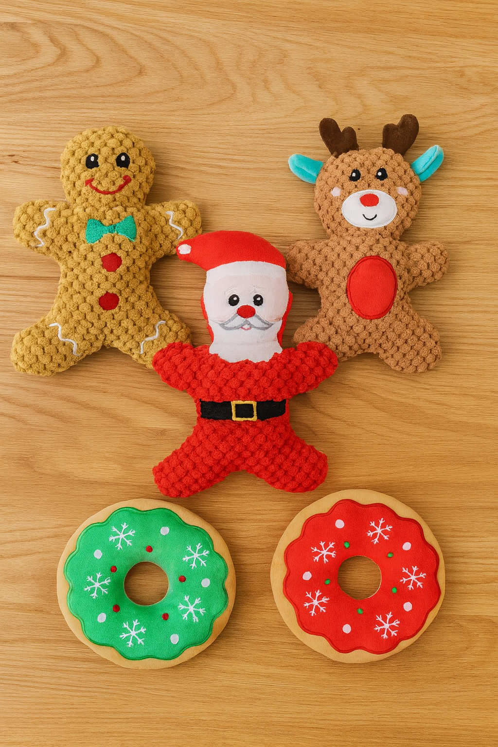 JinglePaws Holiday Plush Toy Set