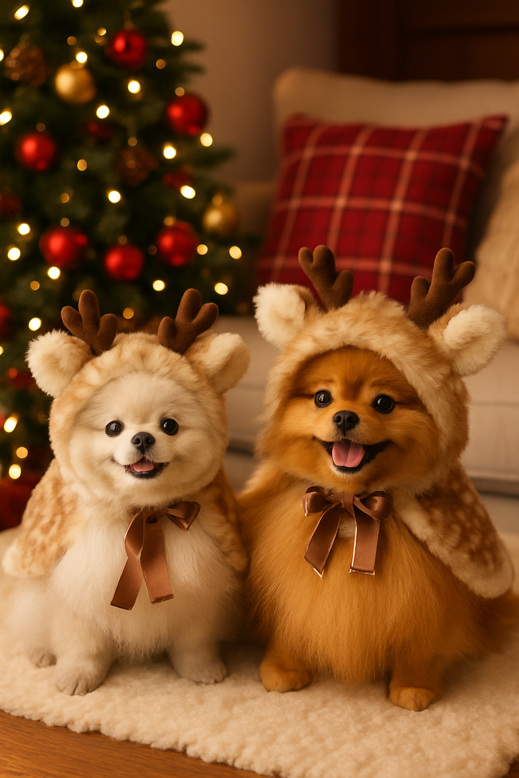 Cozy Reindeer Hooded Cape