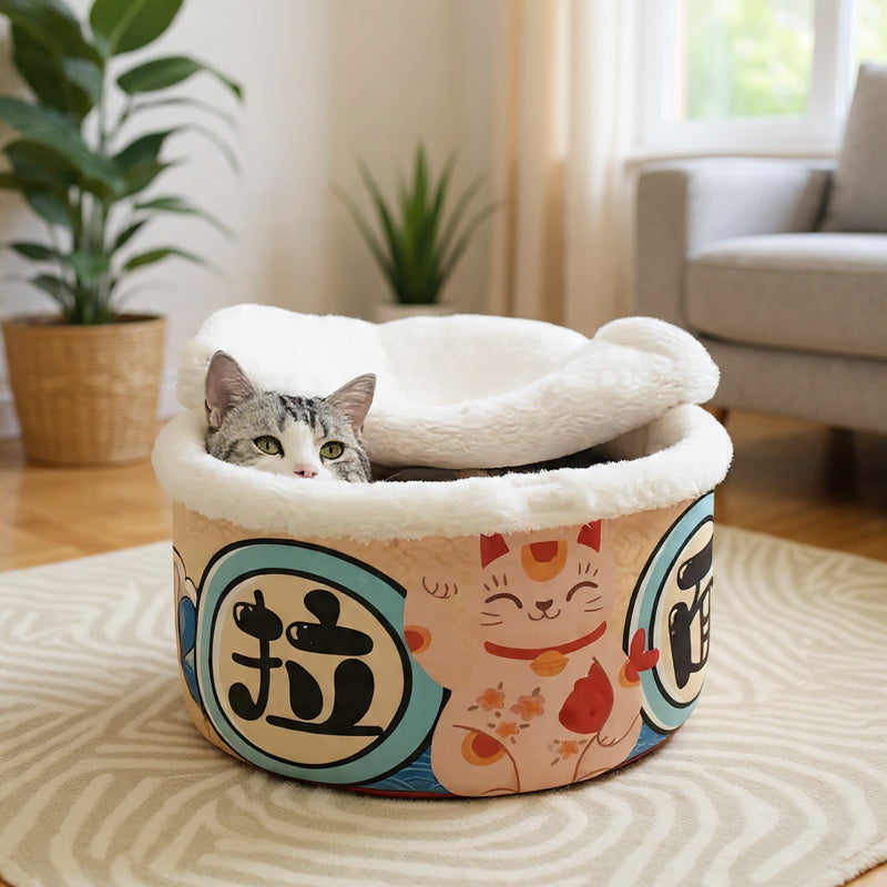 LuckyPaw Cozy Cat Hideout Bed
