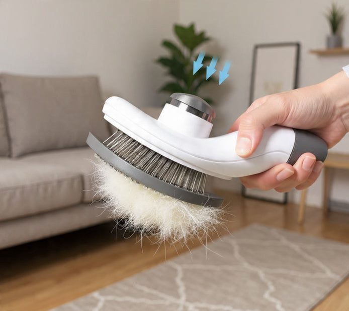 PurrfectEase One-Click Pet Hair Removal Brush