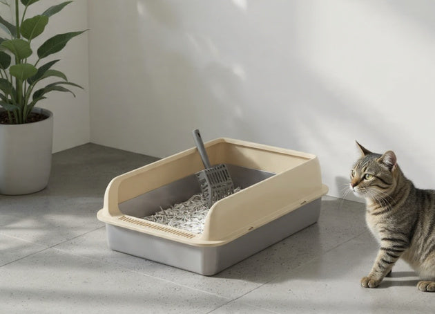 PurrEase High-Sided Cat Litter Box