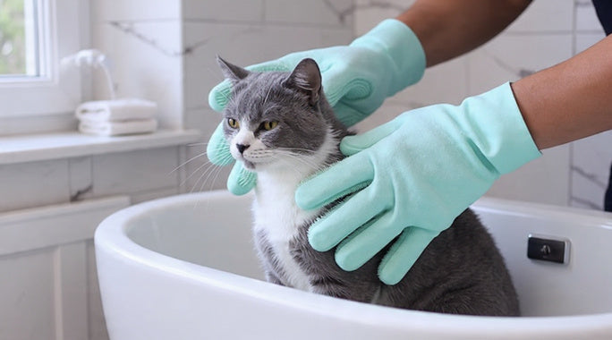 FurSpa Silicone Grooming Gloves