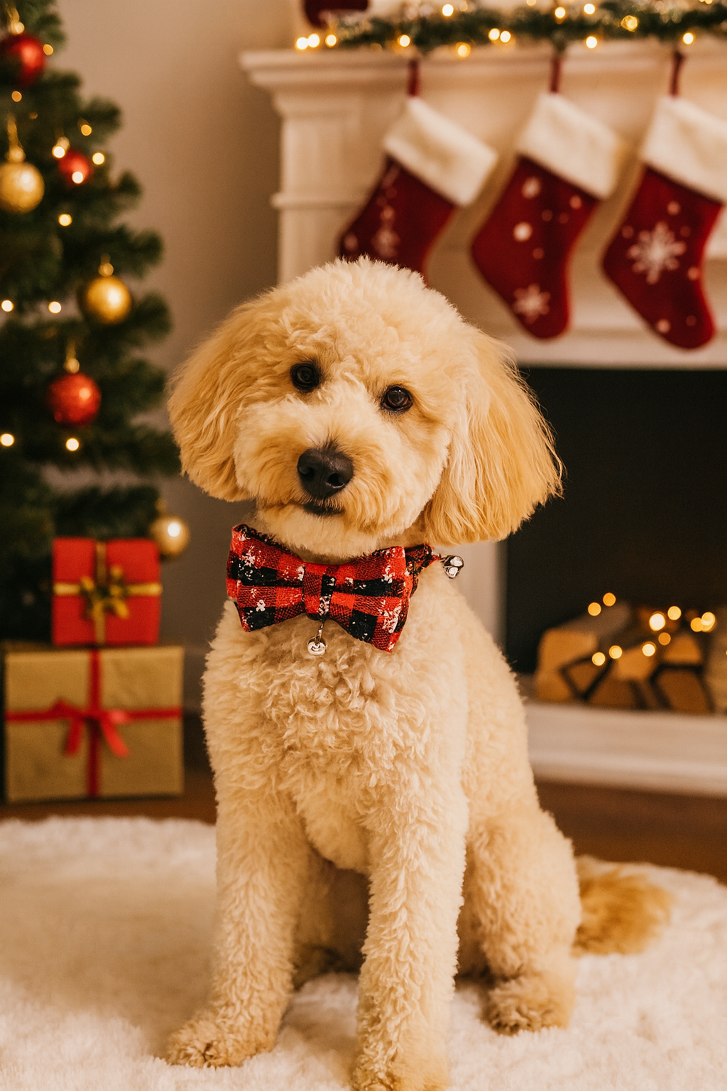 Christmas Charm Bow Collar