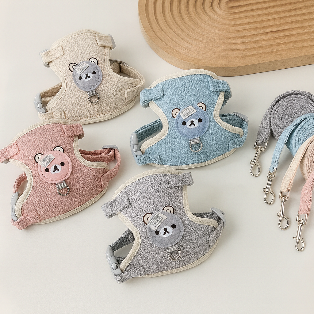 TeddyPaws Cozy Harness & Leash Set
