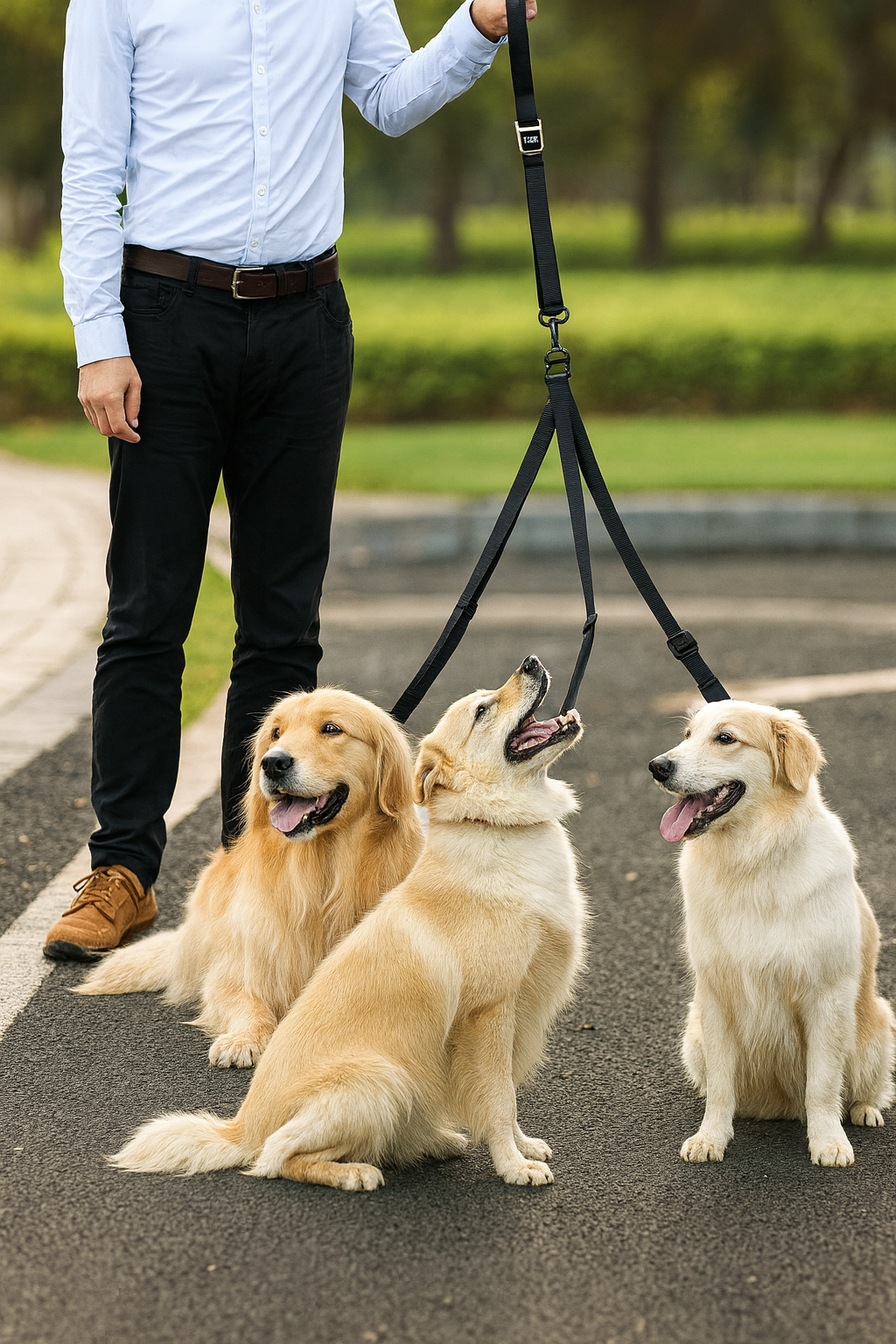 DualEase Adjustable Double Dog Leash