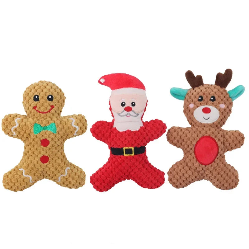 JinglePaws Holiday Plush Toy Set