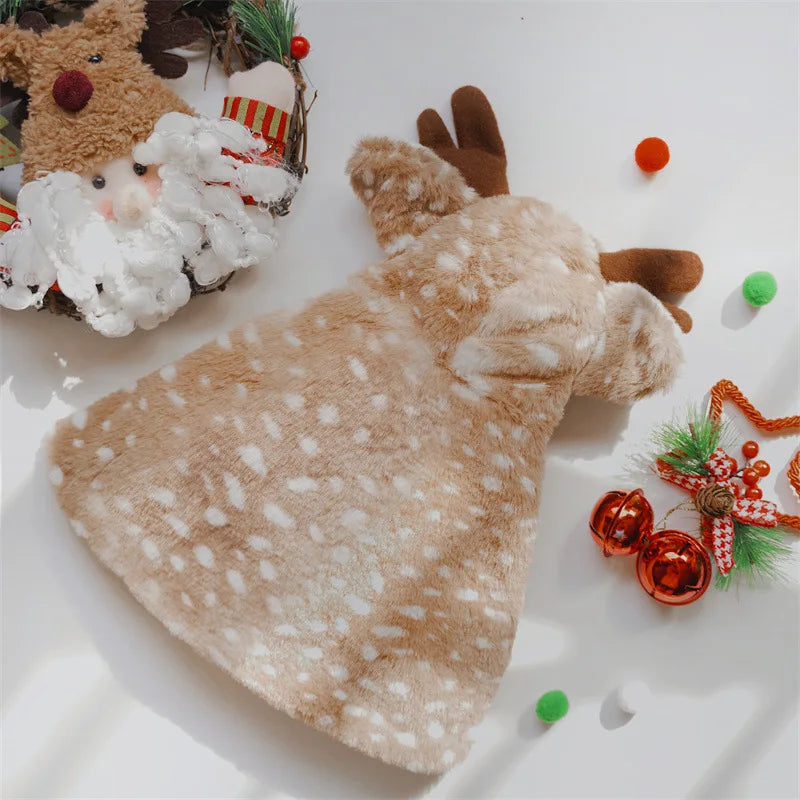 Cozy Reindeer Hooded Cape