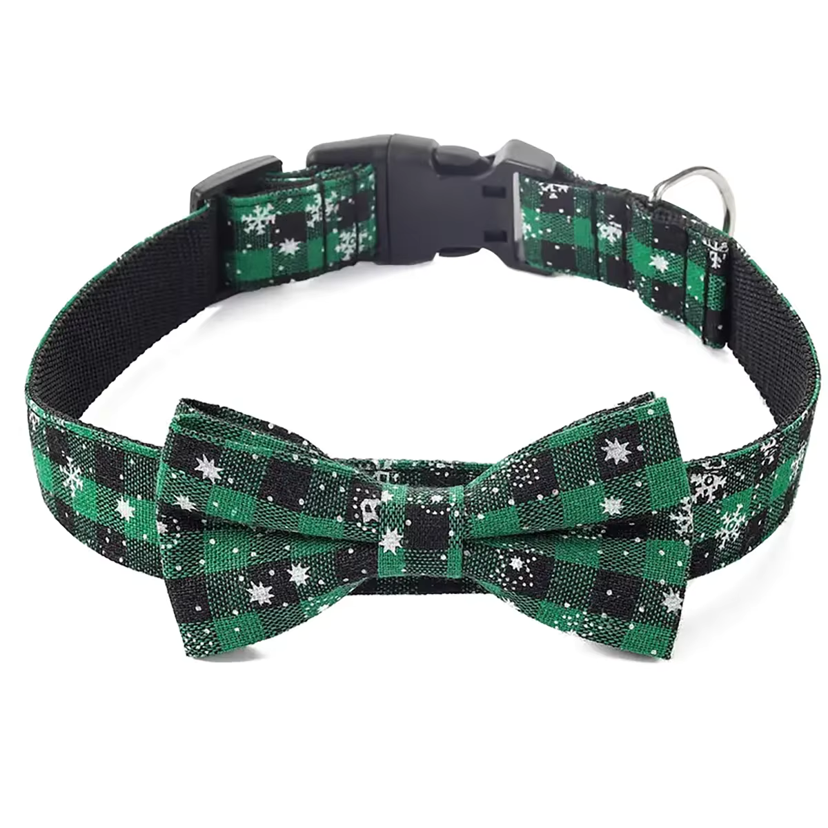Festive Plaid Bow Tie Collar