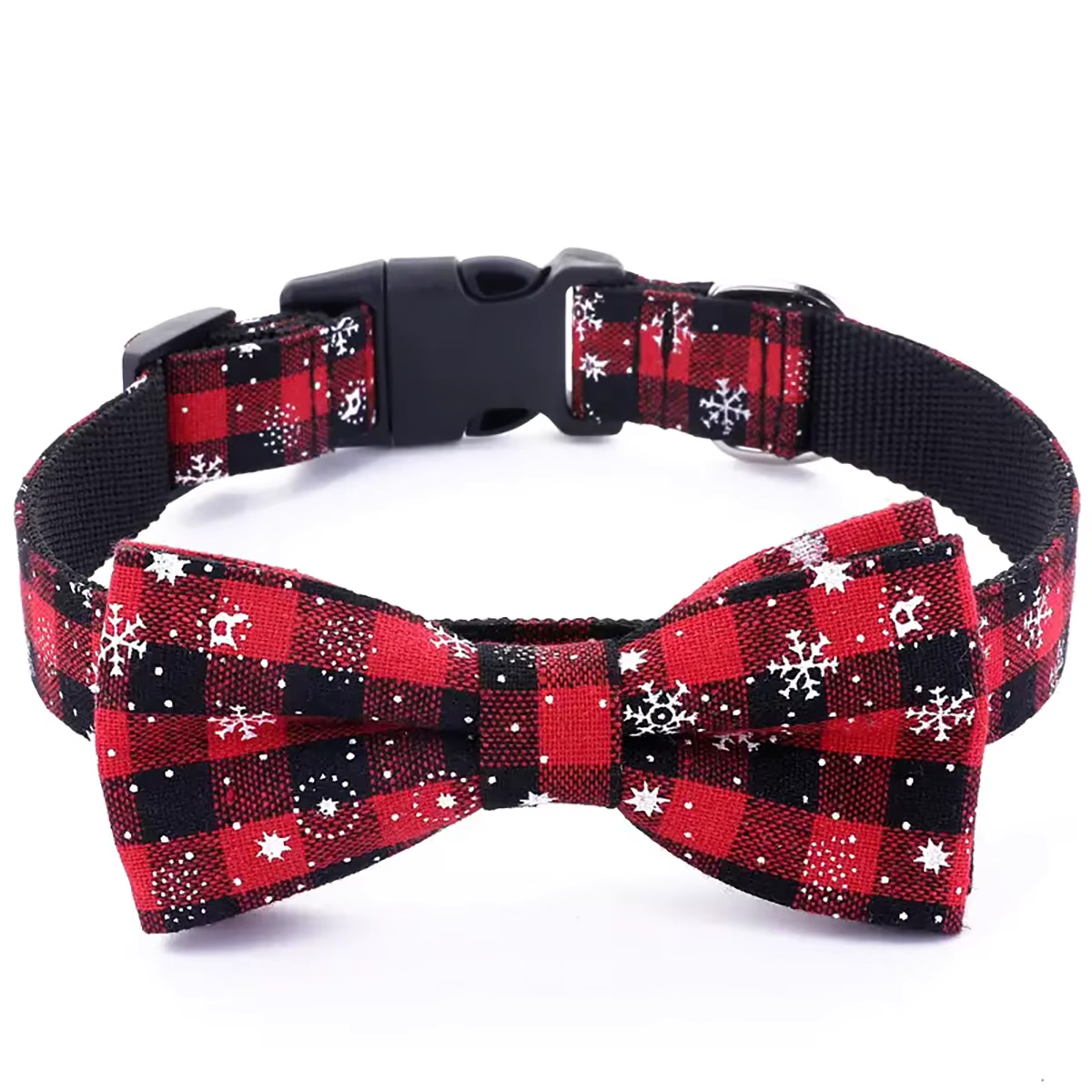 Festive Plaid Bow Tie Collar