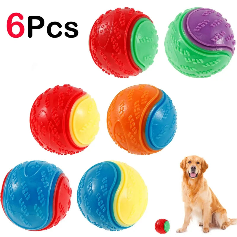 BarkBounce Squeaky Rubber Ball Set