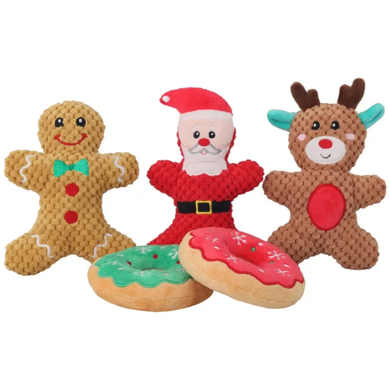 JinglePaws Holiday Plush Toy Set