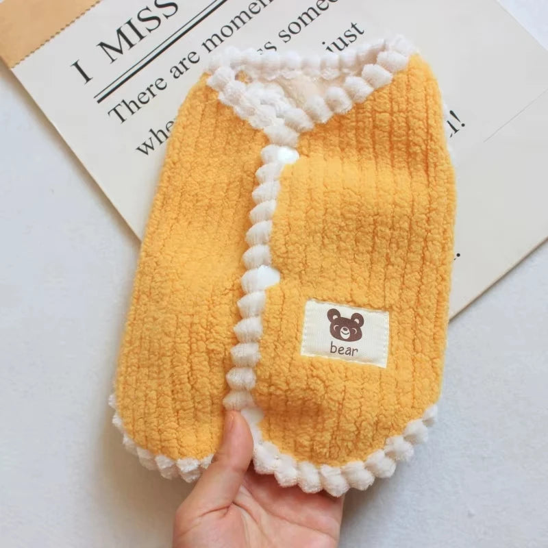 CozyBear Plush Winter Pet Vest