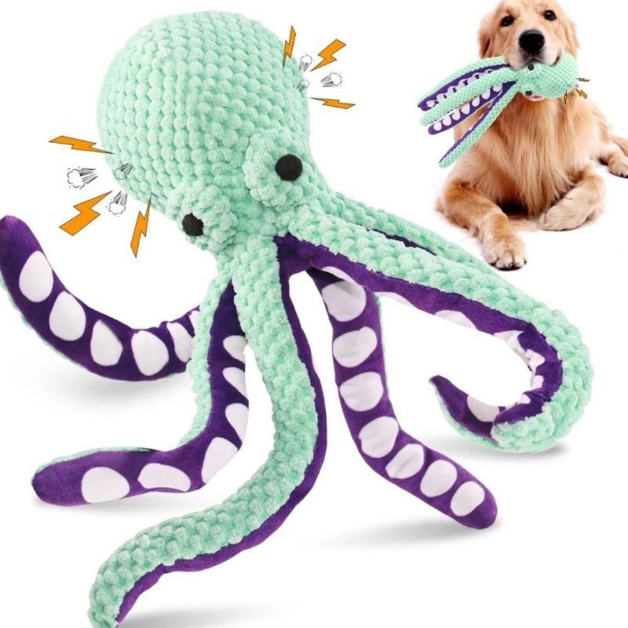 AquaPaw Squeaky Octopus Plush Toy
