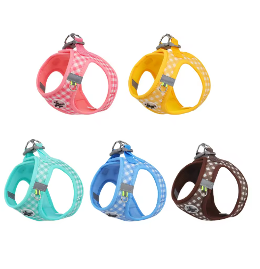 PawChic Gingham Soft Harness Set