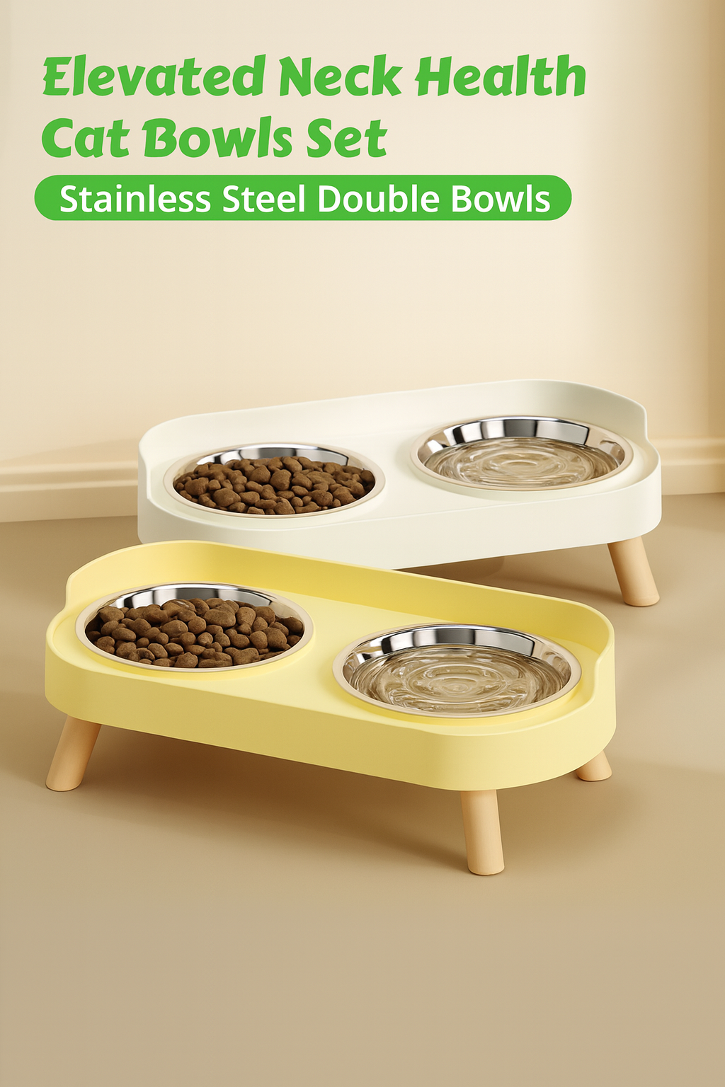 Pawfect DuoFeast – 2-in-1 Elevated Feeder Bowl for Cats & Dogs